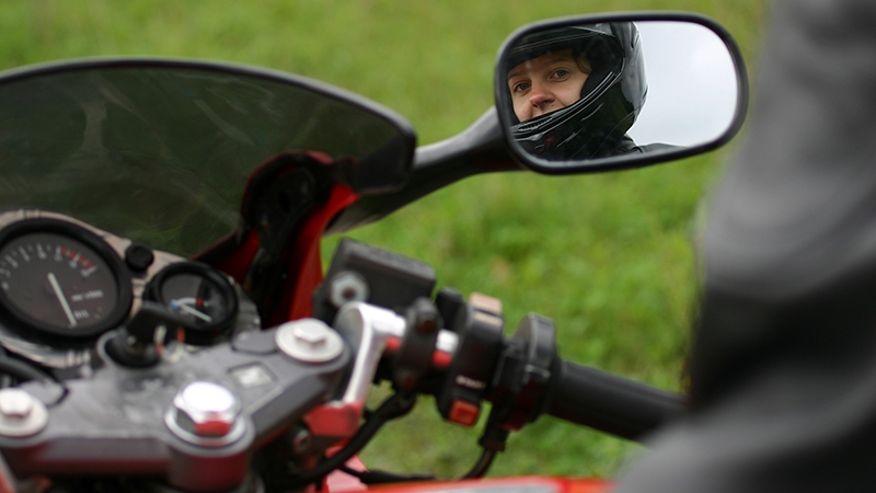 Gril on motorcycle Motorcycle risk management