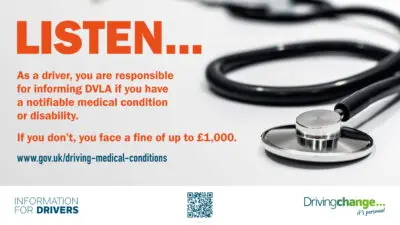 medical conditions drivers poster - driving policies
