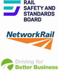 RSSB NR DfBB Logos Road Safety Week 2025 - Rail Safety & Standards Board