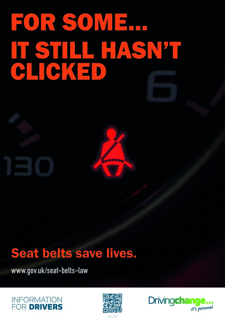 seat belts drivers poster - work related road risk